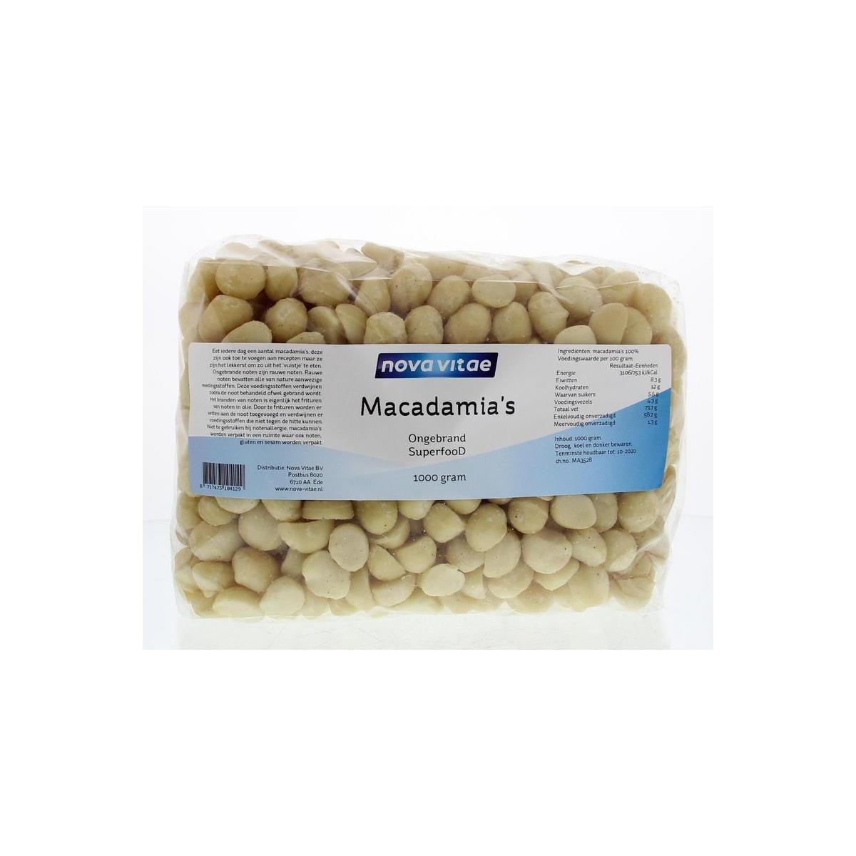 Macadamia ongebrand raw