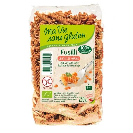 Fusilli van rode linzen