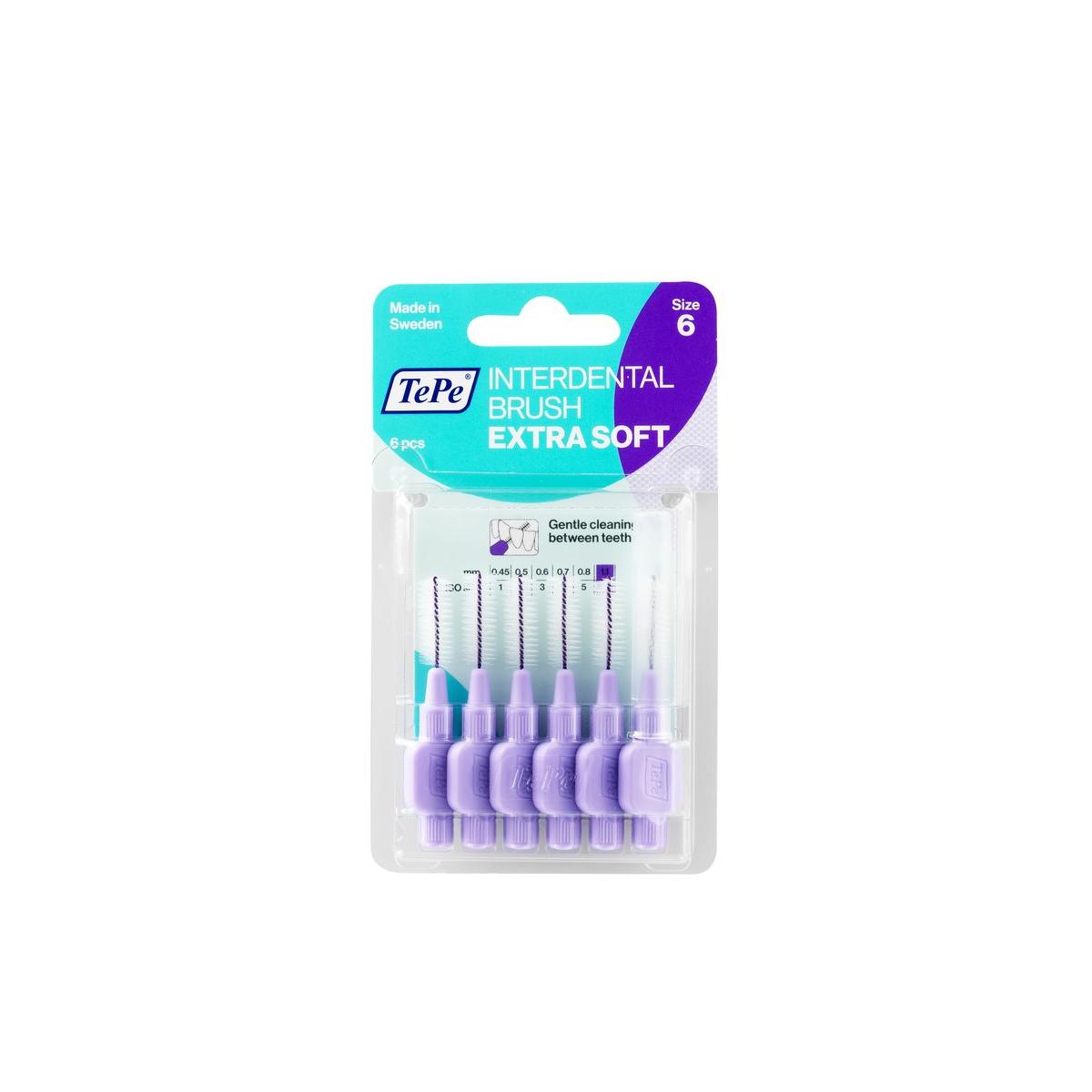 Interdentale rager extra soft 1.1 mm licht lila