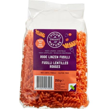 Rode linzen pasta glutenvrij