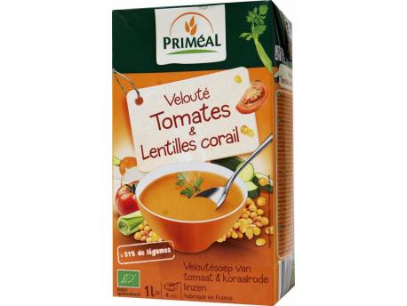 Veloute soep tomaat-linzen