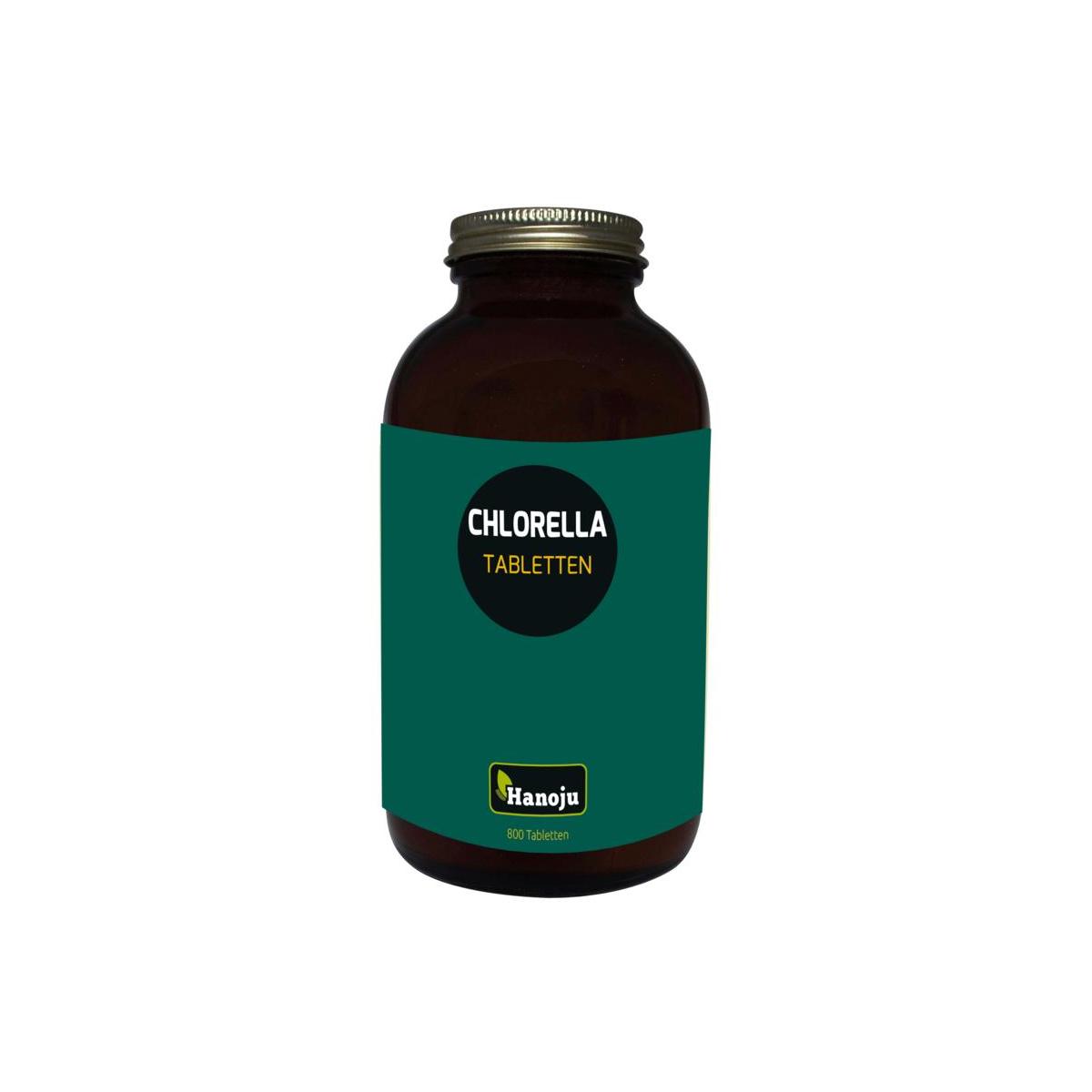 Bio chlorella 400 mg glas flacon