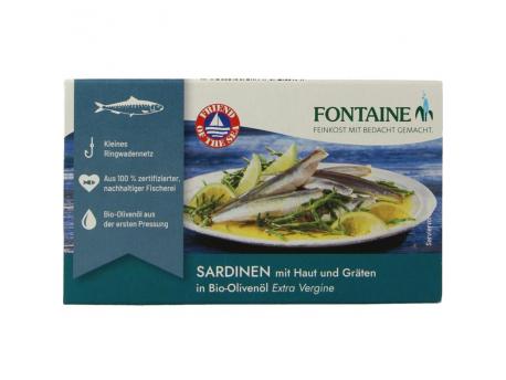 Sardines met huid en graat