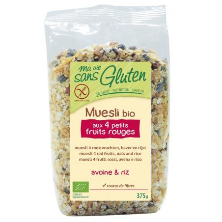 Muesli haver / rijst 4 rode vruchten glutenvrij