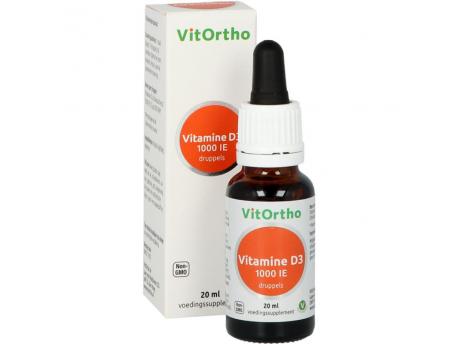 Vitortho Vitamine D3 1000IE druppels 20ml