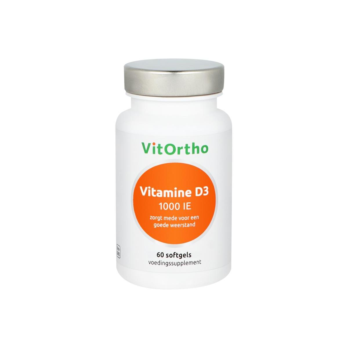 Vitortho Vitamine D3 1000IE 60 softgels