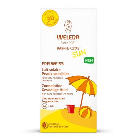 Weleda Edelweiss zonnelotion gevoelige huid SPF30 150ml