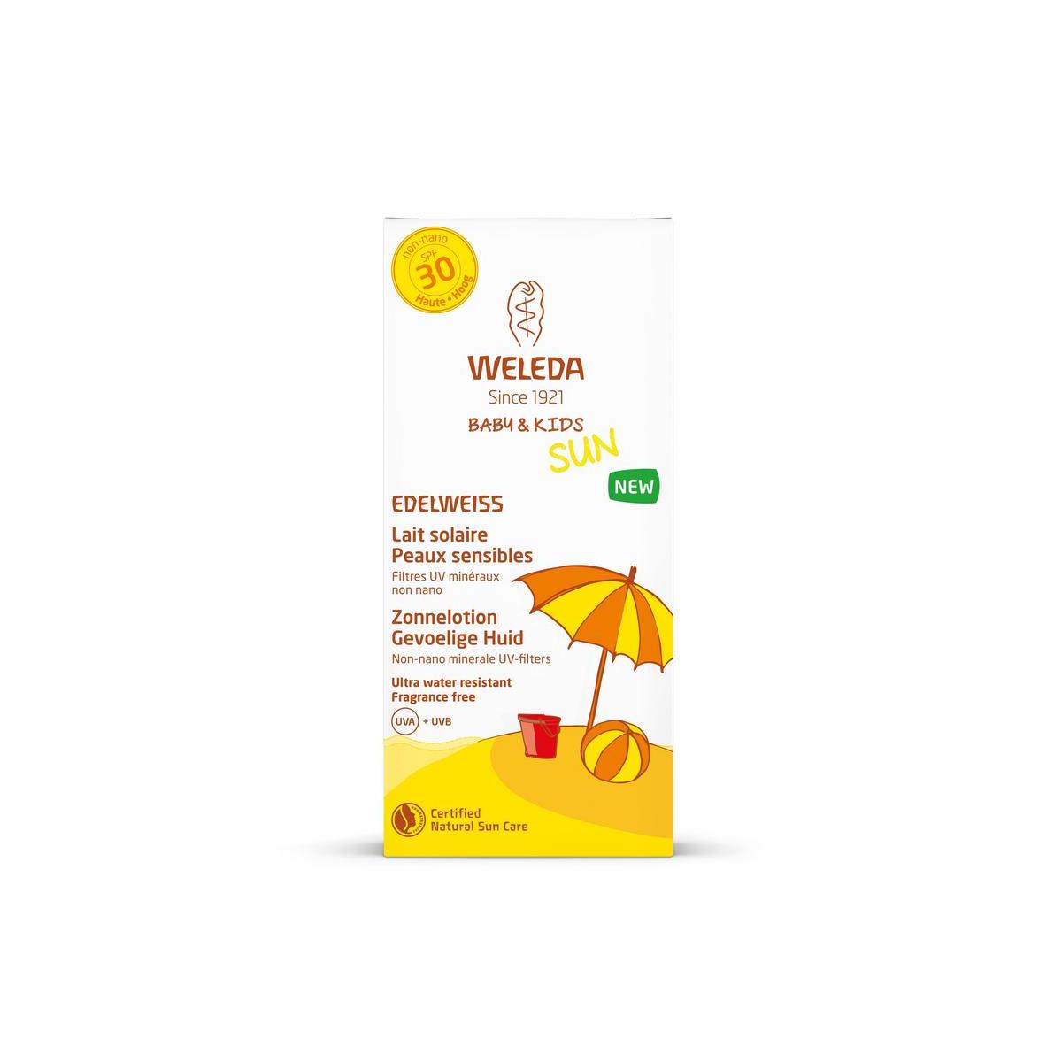 Weleda Edelweiss zonnelotion gevoelige huid SPF30 150ml