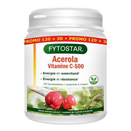 Fytostar Acerola vitamine C 500 kauw 150tab