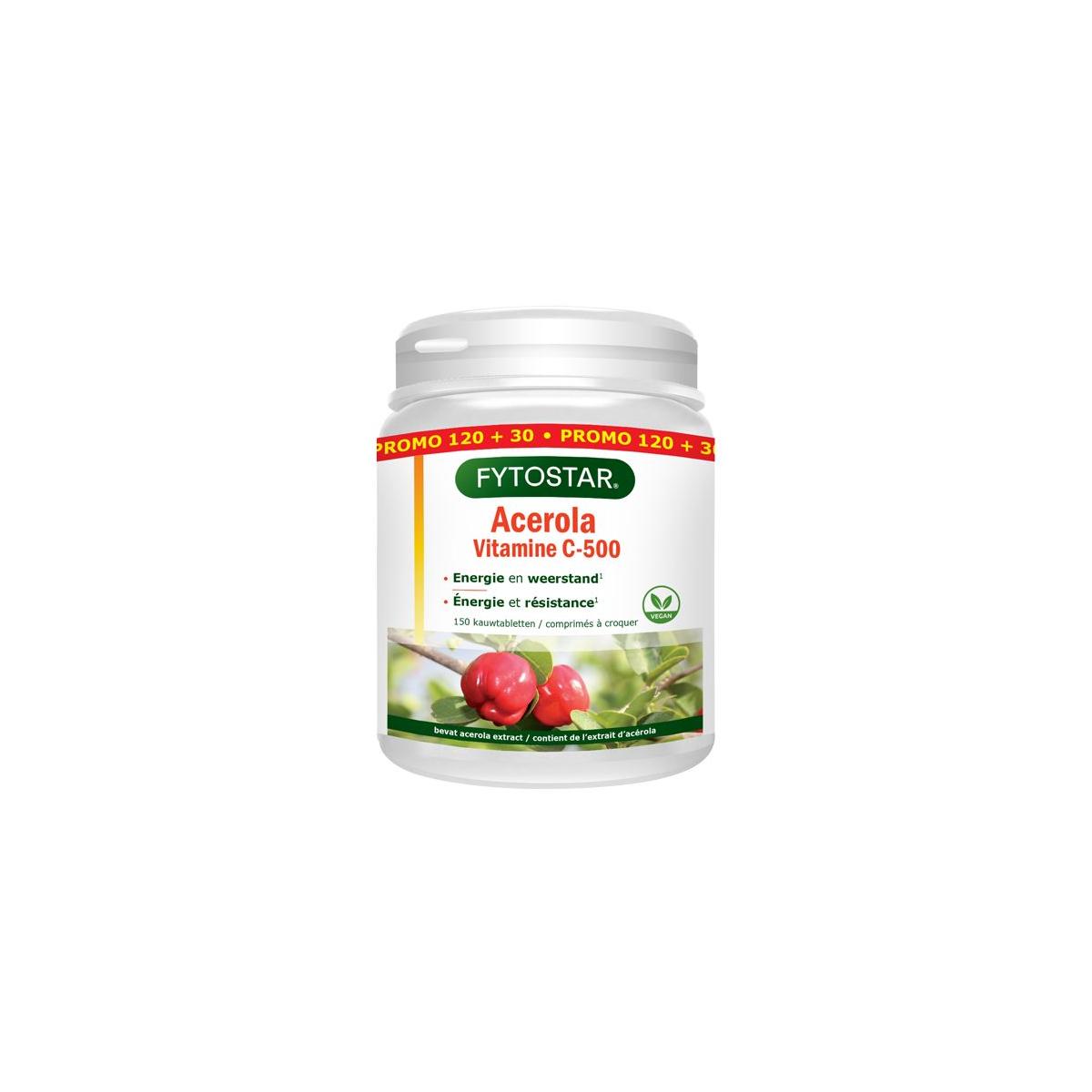 Fytostar Acerola vitamine C 500 kauw 150tab