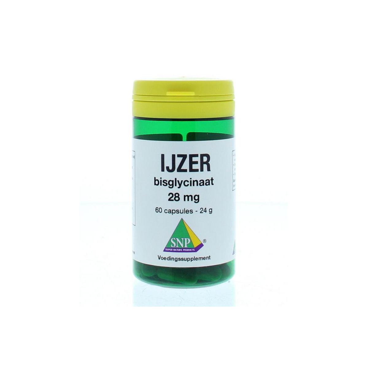 SNP IJzer bisglycinaat 28mg 60cap