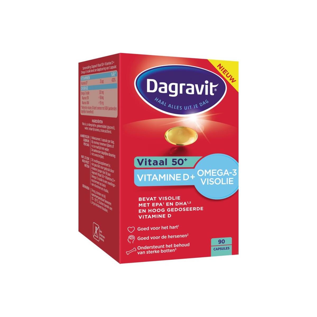 Dagravit vitaal 50+ omeg/vitd@