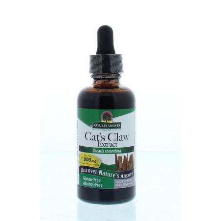 Cats claw kattenklauw extract 1:1 alcvrij 1000 mg