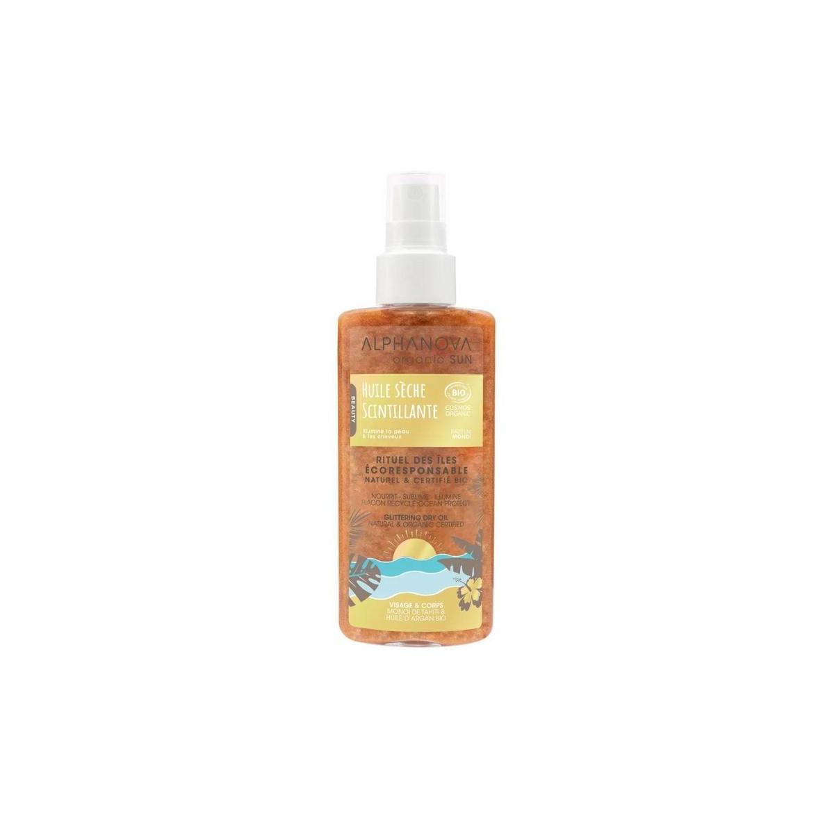 Sun vegan dry oil spray glitter bio