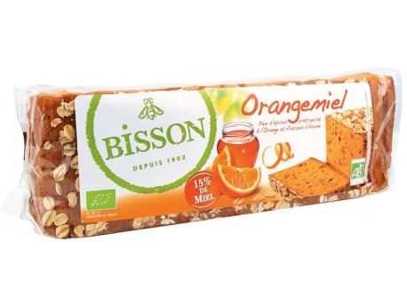 Orangemiel honingkoek met sinaasappel voorgesneden