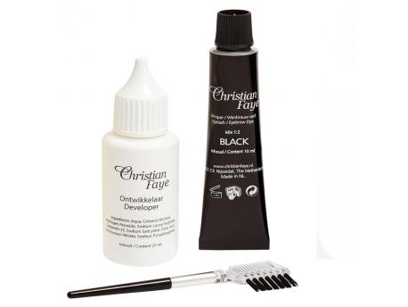 Eyebrow/eyelash dye black