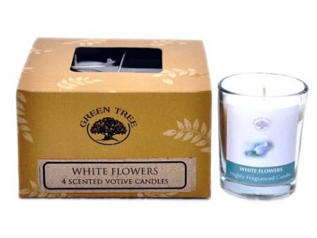 Geurkaars white flower votives