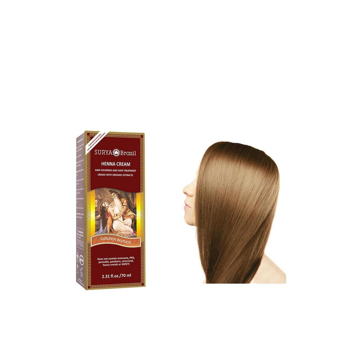 Henna haarverf creme goud blond