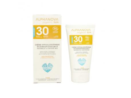 Sun creme SPF30 bij zonne-allergie en waterproof