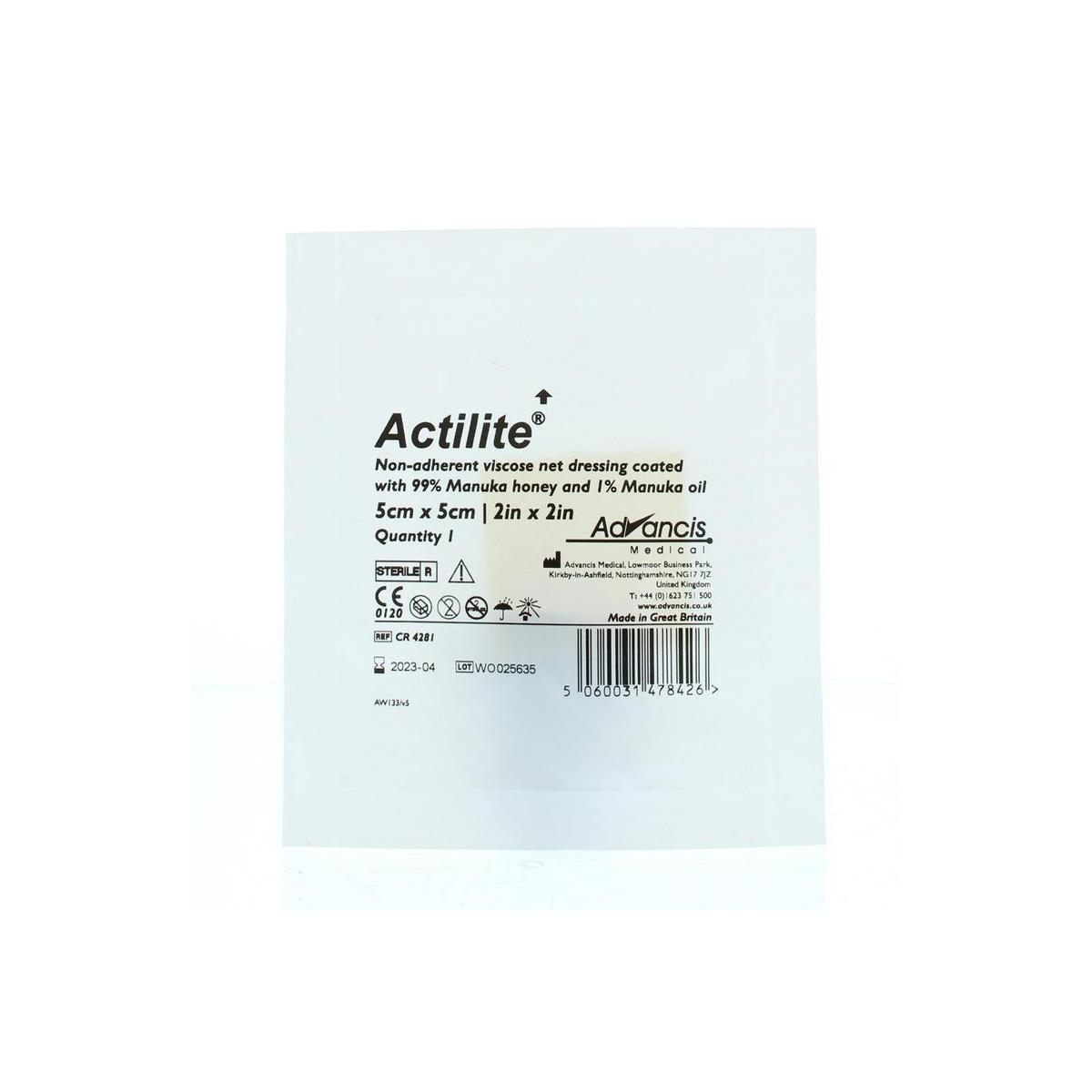 Actilite manuka non adh. netverband viscose 5 x 5