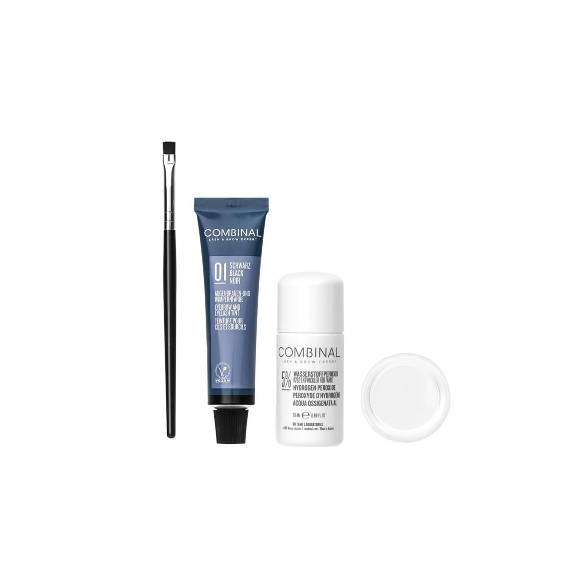 Wenkbrauwen wimperverf kit zwart