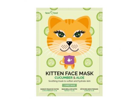 Kitten sheet face mask cucumber & aloe