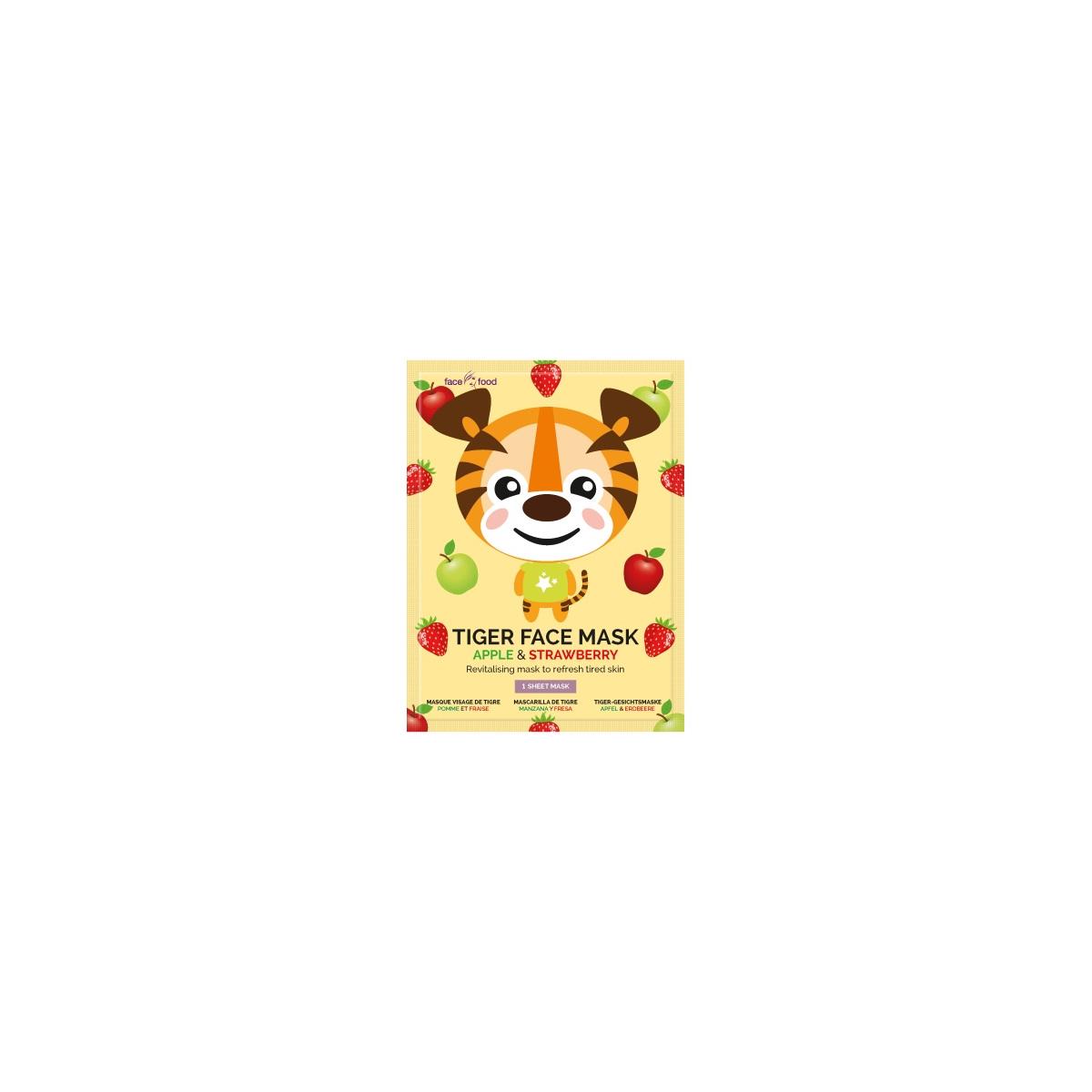 Tiger sheet face mask apple & strawberry