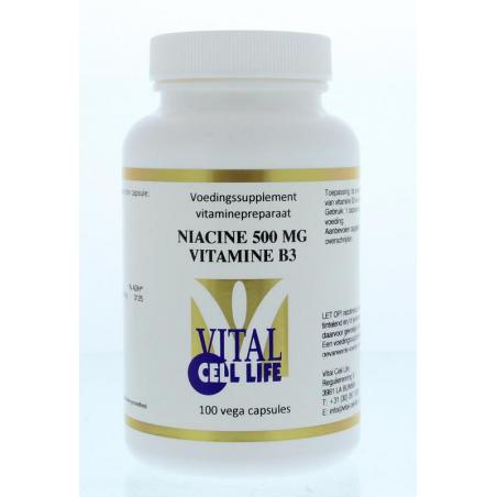 Vitamine B3 niacine 500 mg