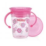 Nuby wonder cup 240ml 6m+ roze