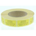 Sticker dosering gewijzigd