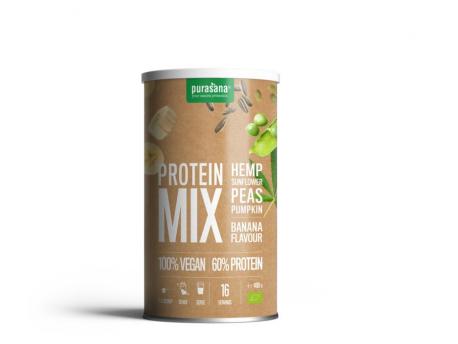 Protein mix pea sunflower hemp banana bio