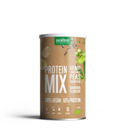 Protein mix pea sunflower hemp banana bio