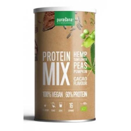 Protein mix 55% pea sunflower hemp cacao bio