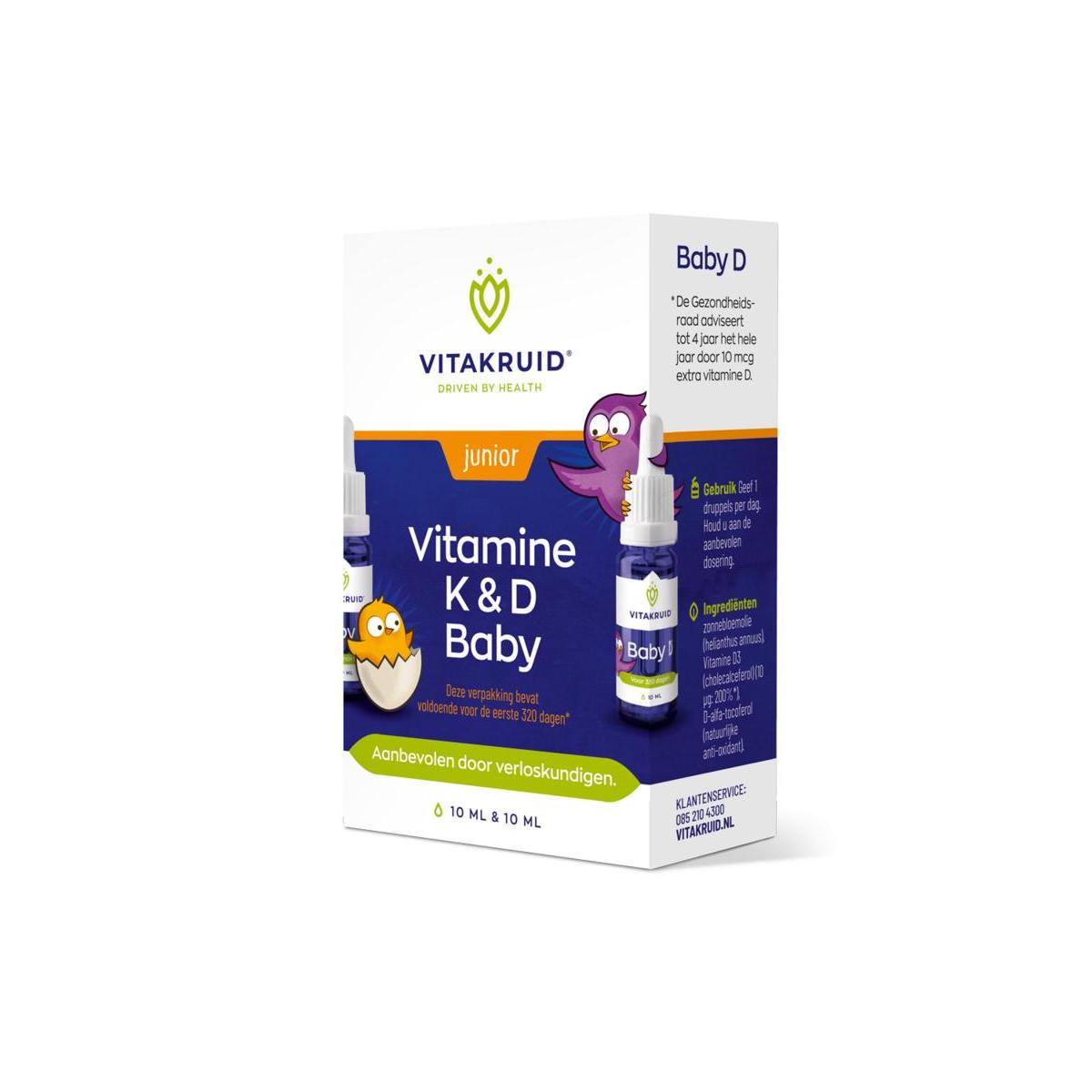 Vitamine K & D baby druppels 10 ml