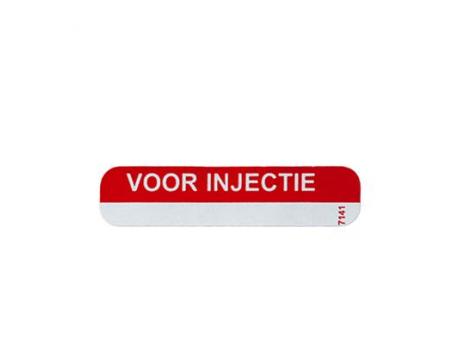 Sticker voor injectie rood