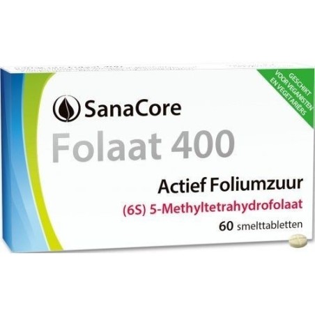 Sanacore Folaat 400 (6S) 60 smelttabletten