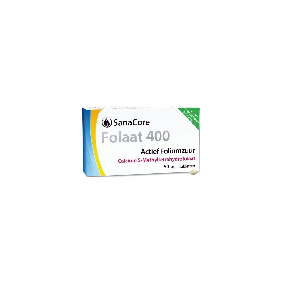 Sanacore Folaat 400 Calcium 60 smelttabletten