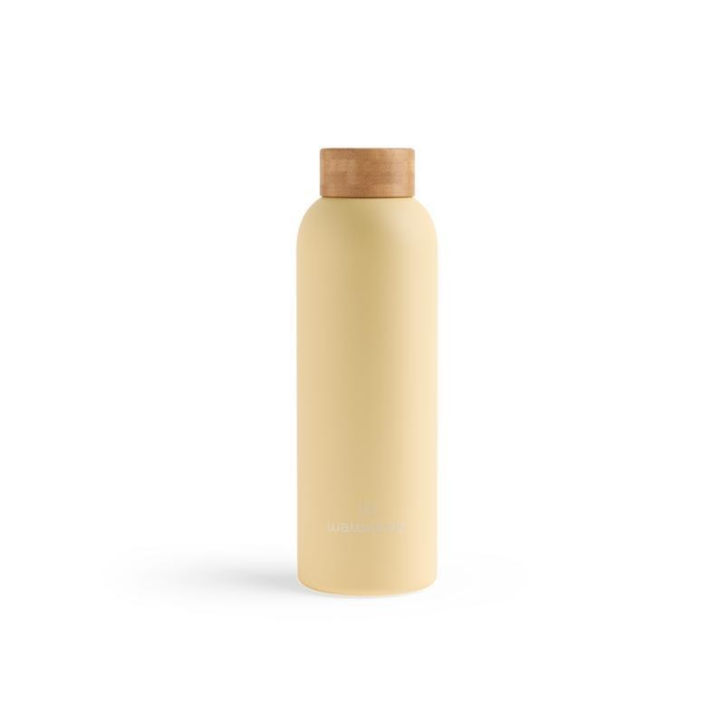 Roestvrijstalen drinkfles pastel yellow matt 600ml