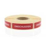 Strooketiket omschudden rood 44x11mm 750stuks