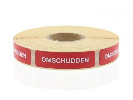 Strooketiket omschudden rood 44x11mm 750stuks