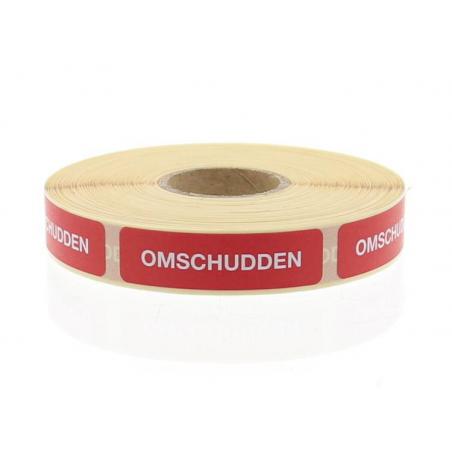 Strooketiket omschudden rood 44x11mm 750stuks