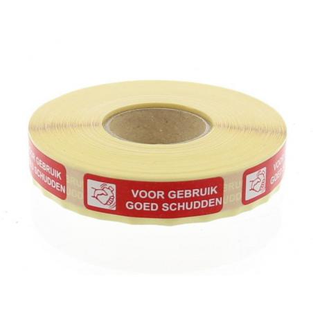 Strooketiket voor gebruik schudden 44x11mm 750st