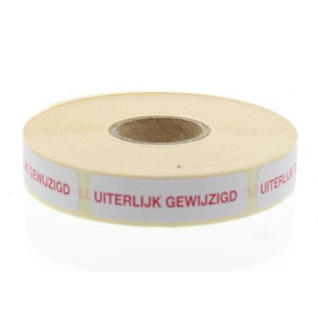 Strooketiket uiterlijk gewijzigd 44X11mm 750stuks