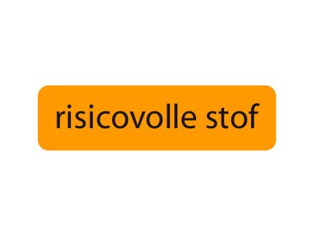 Strooketiket risicovolle stof 44 x 11mm 750 stuks