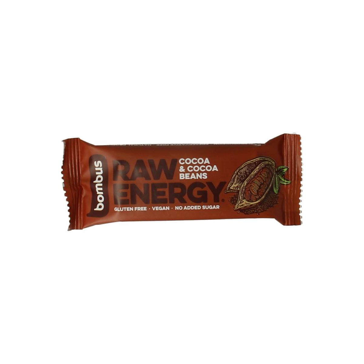 Raw energy bar cocoa & cocoa beans