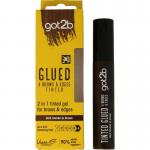 Glued 4 brows dark brown