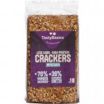 Less carb-high protein crackers meerzaden