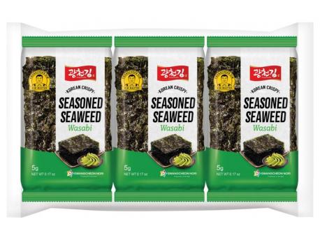 Zeewier snack wasabi 3x5 gram