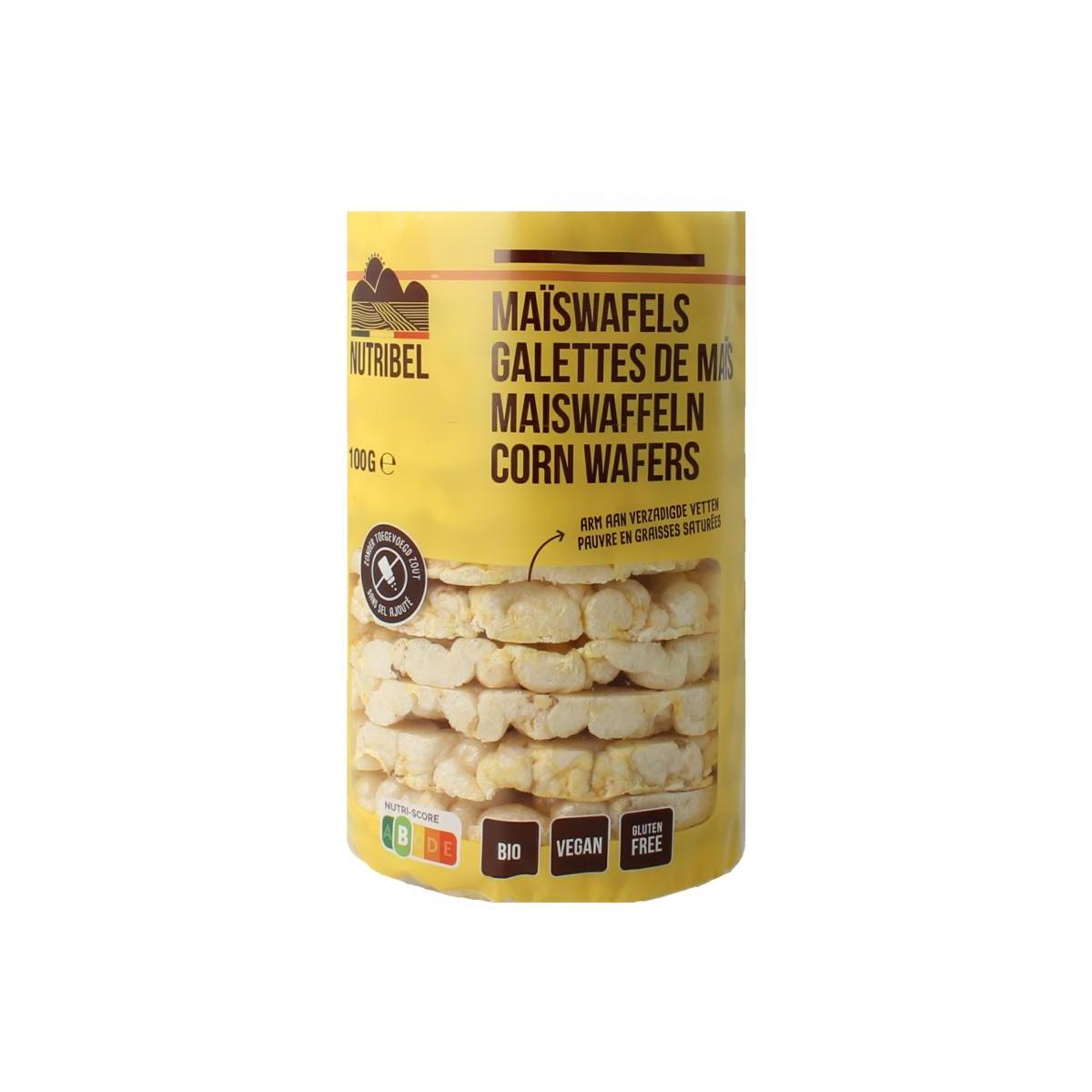Maiswafels zonder zout glutenvrij bio