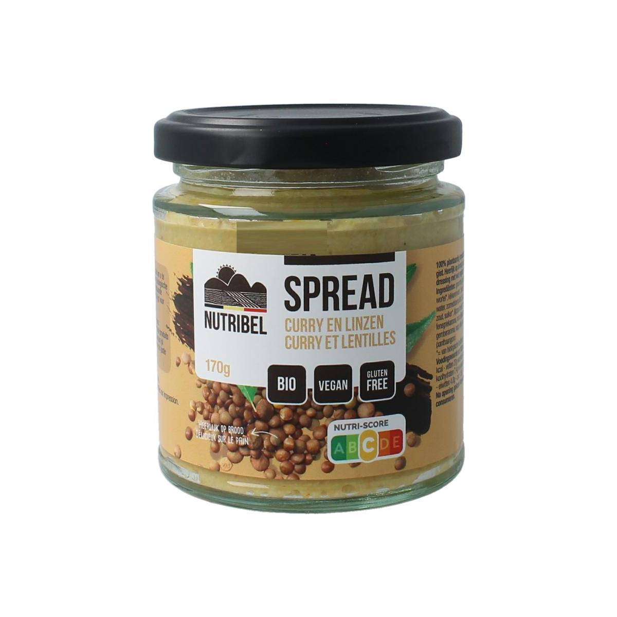 Curry linzen spread glutenvrij bio